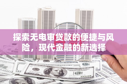 台南探索无电审贷款的便捷与风险，现代金融的新选择