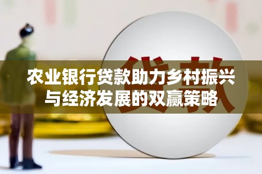 沧县农业银行贷款助力乡村振兴与经济发展的双赢策略