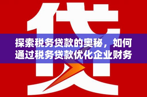 文登探索税务贷款的奥秘，如何通过税务贷款优化企业财务