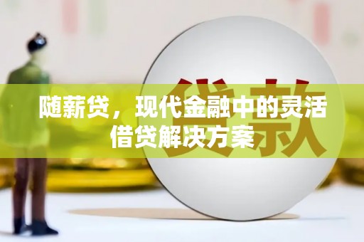 庄浪随薪贷，现代金融中的灵活借贷解决方案