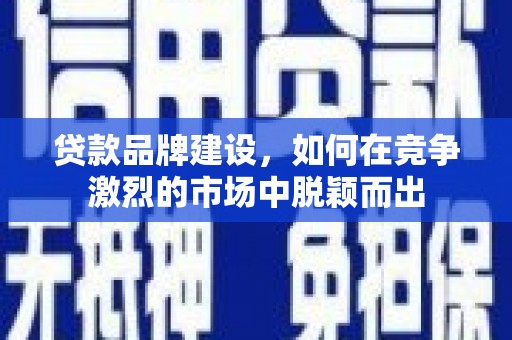 雄县贷款品牌建设，如何在竞争激烈的市场中脱颖而出