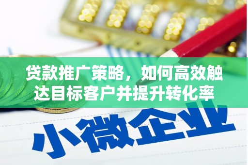 叶城贷款推广策略，如何高效触达目标客户并提升转化率