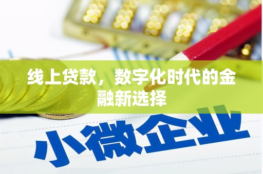 六甲线上贷款，数字化时代的金融新选择