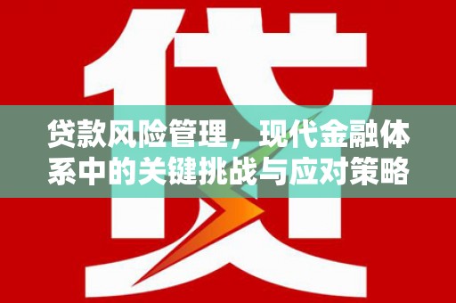 阿克塞贷款风险管理，现代金融体系中的关键挑战与应对策略