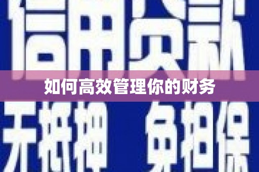 将军如何高效管理你的财务